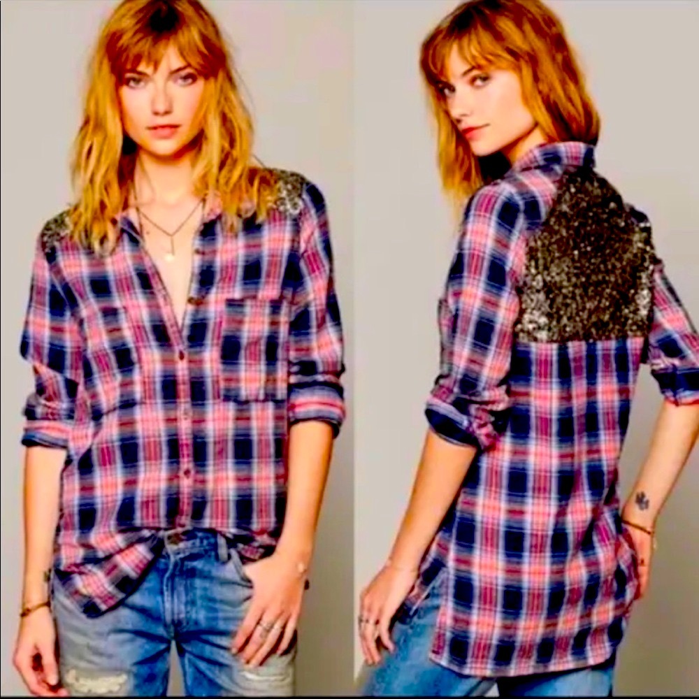 Free People flannel shirt